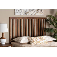 Baxton Studio MG9744-Ash Walnut-HB-Full Baxton Studio Oren Modern and Transitional Ash Walnut Finished Wood Full Size Headboard